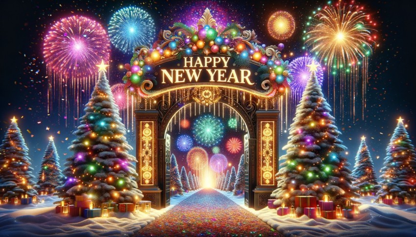 Happy new year backdrop