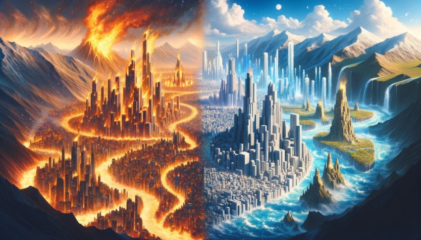 A city that may be associated with the control or representation of various elements in nature.