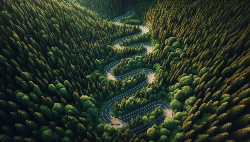 A forest filled with tall trees and a variety of plants helps you feel calm and connected to nature.