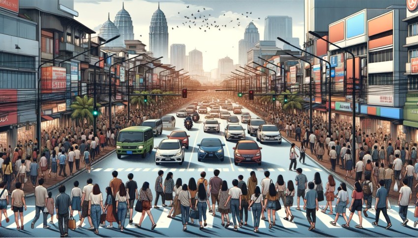 Urban wallpapers that reflect the hustle and bustle of city life help to make the atmosphere more lively.