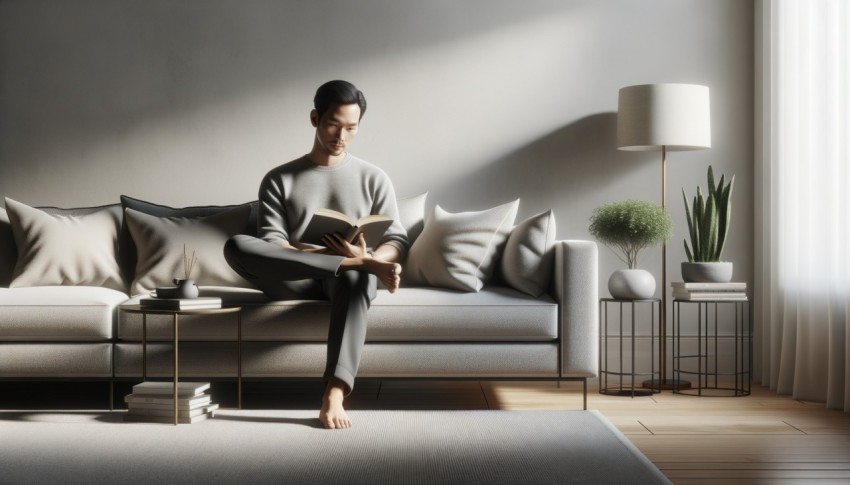 The soft lighting and quiet backdrop add depth to the model, making this image look charming and mysterious.