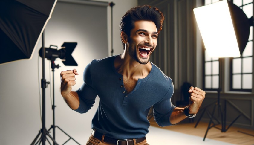 The model's simple yet thoughtful expression gives this image more meaning.